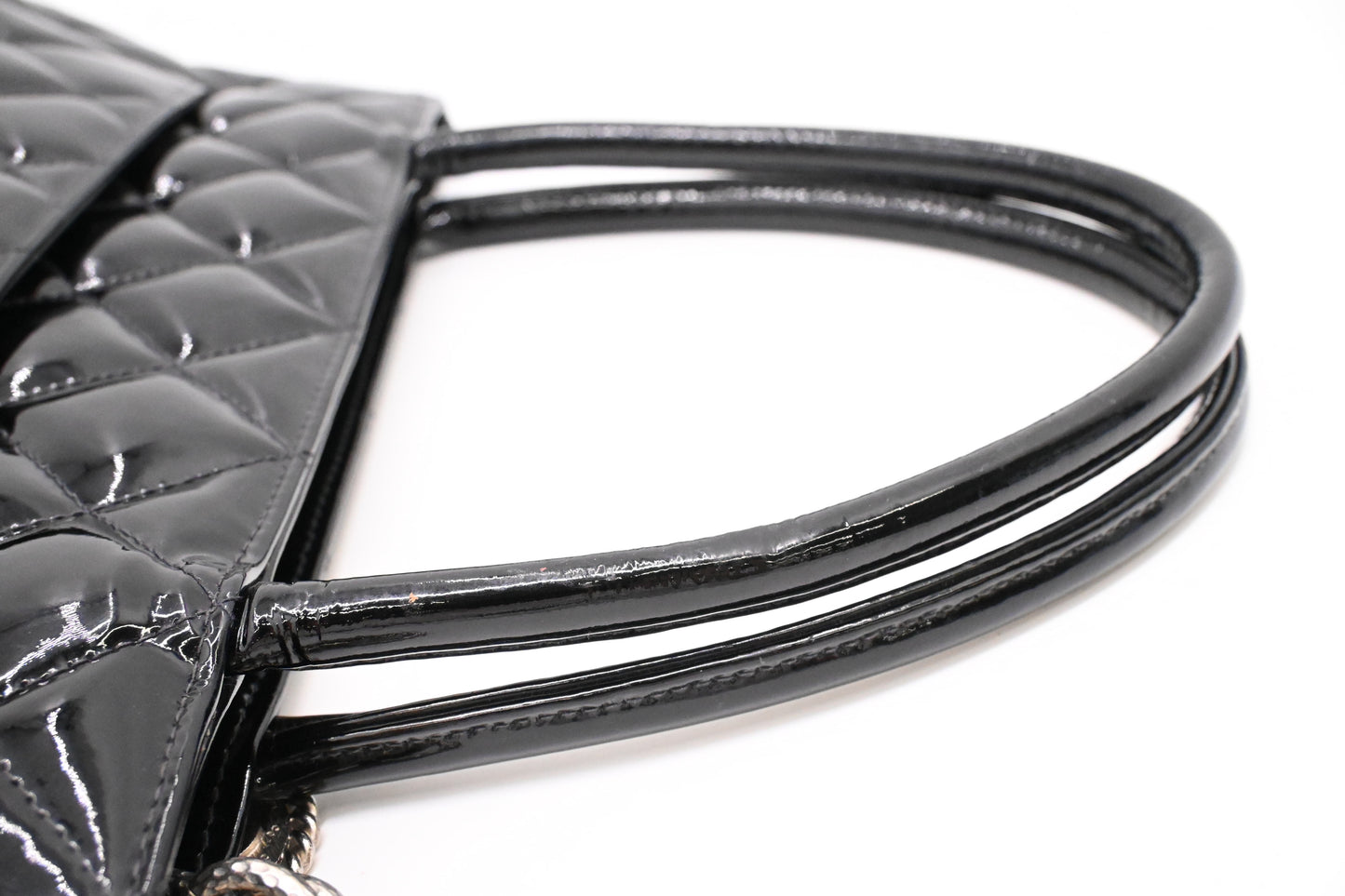 Chanel Medallion Tote in Black Patent Leather