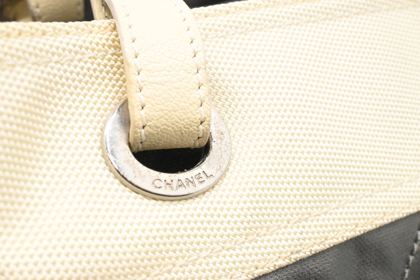 Chanel Paris-Biarritz Tote in Grey Coated Canvas