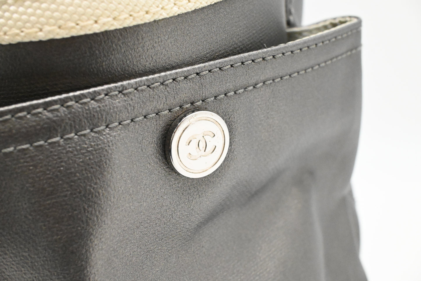 Chanel Paris-Biarritz Tote in Grey Coated Canvas