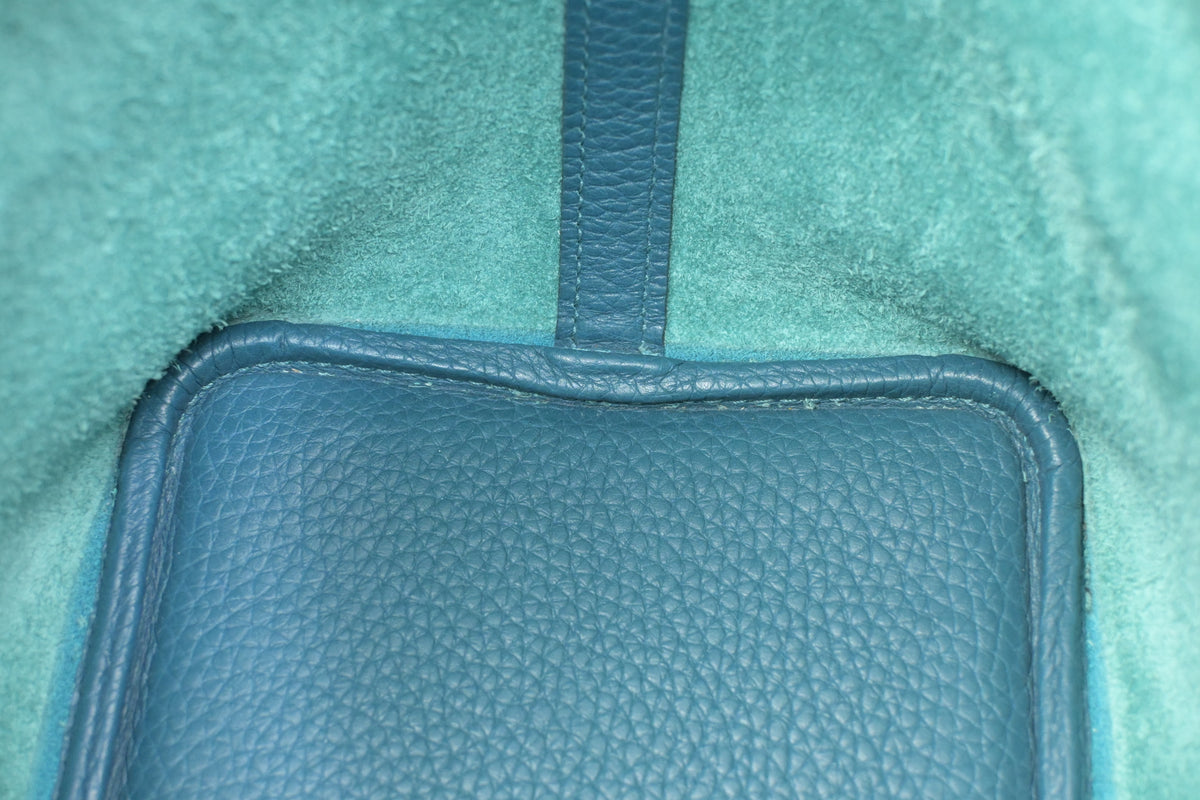 Hermes Picotin 18 in Blue Clemence Leather