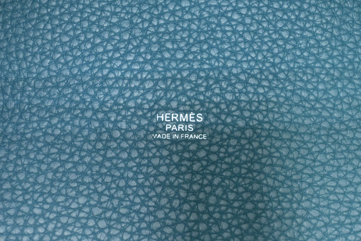Hermes Picotin 18 in Blue Clemence Leather