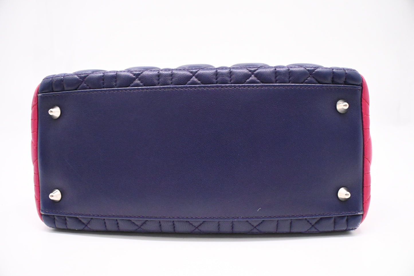 Dior Lady Dior in Blue, Fuchsia and Turquoise Cannage Lambskin