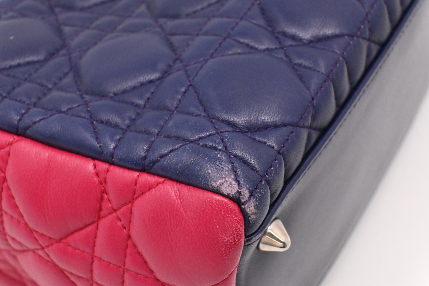 Dior Lady Dior in Blue, Fuchsia and Turquoise Cannage Lambskin