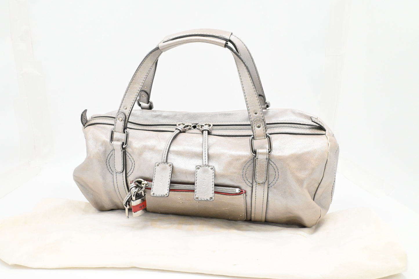 Chloe Paddington Boston Bag in Champagne Leather