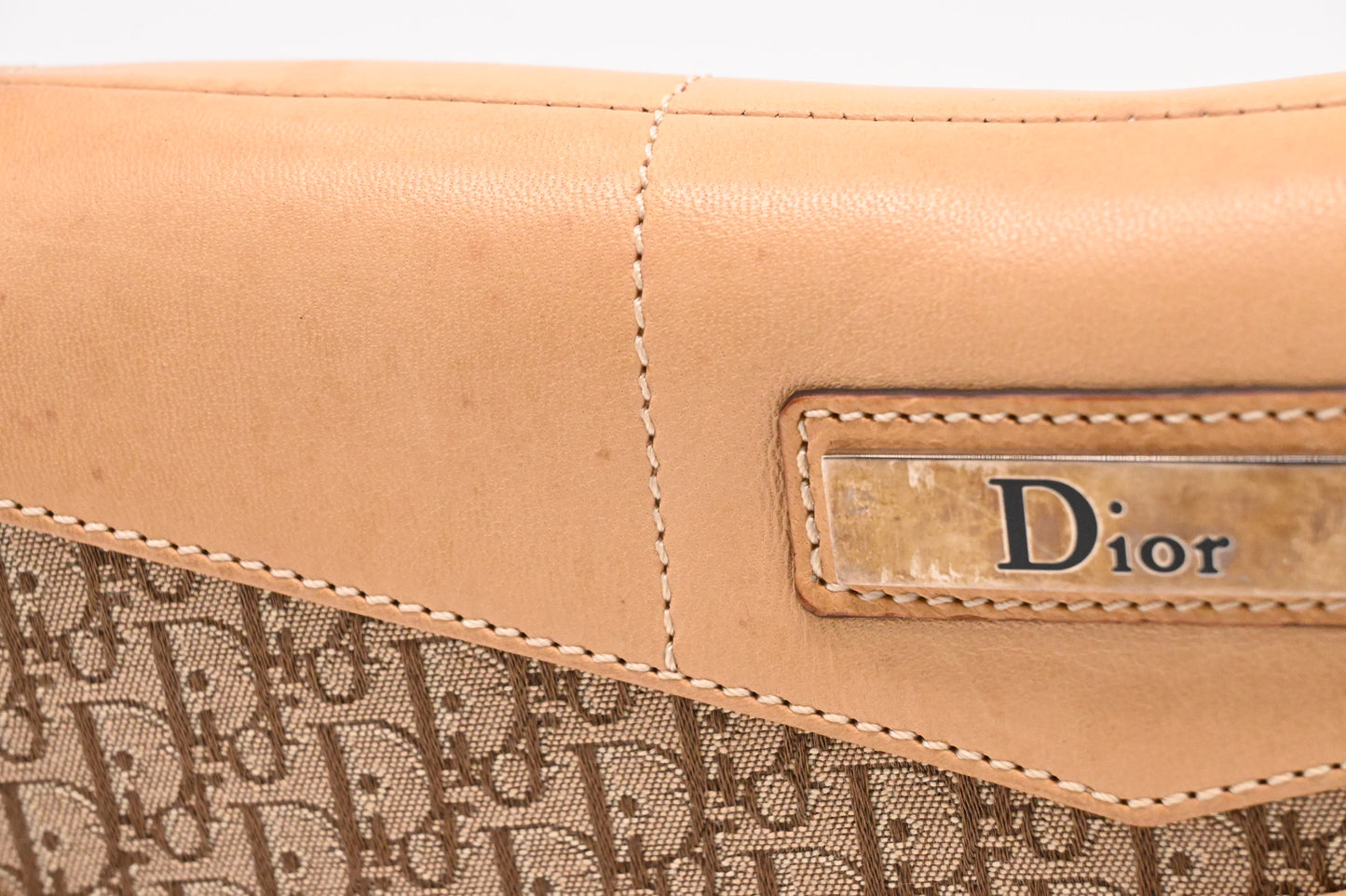 Dior Street Chic Shoulder Bag in Beige Leather