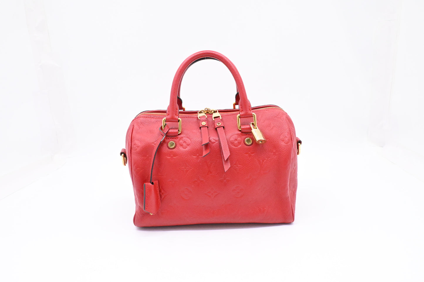 Louis Vuitton Speedy 25 Bandouliere in Red Empreinte Leather