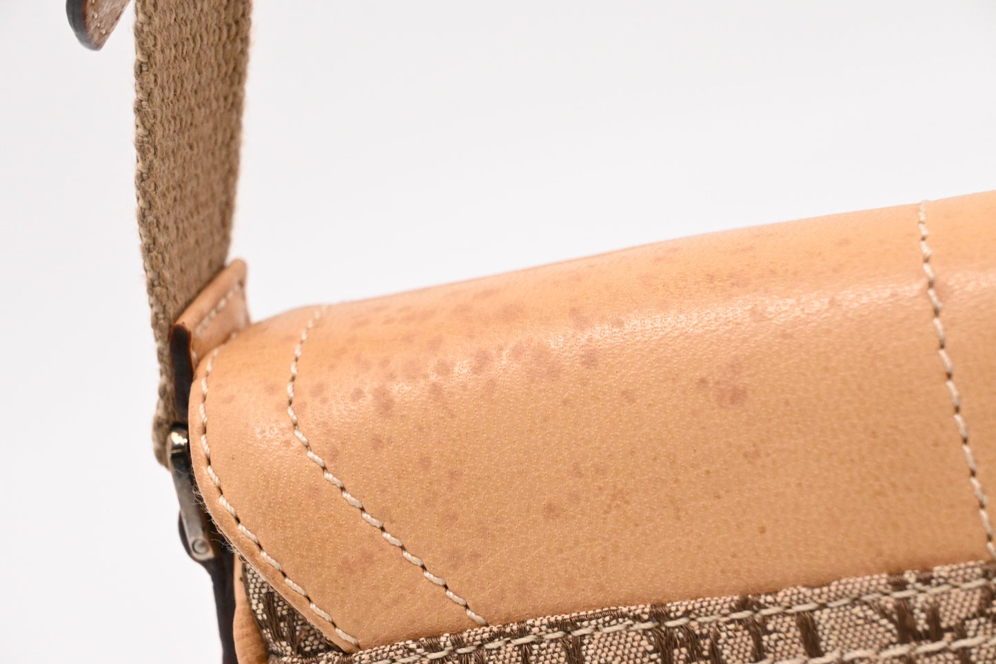 Dior Street Chic Shoulder Bag in Beige Leather