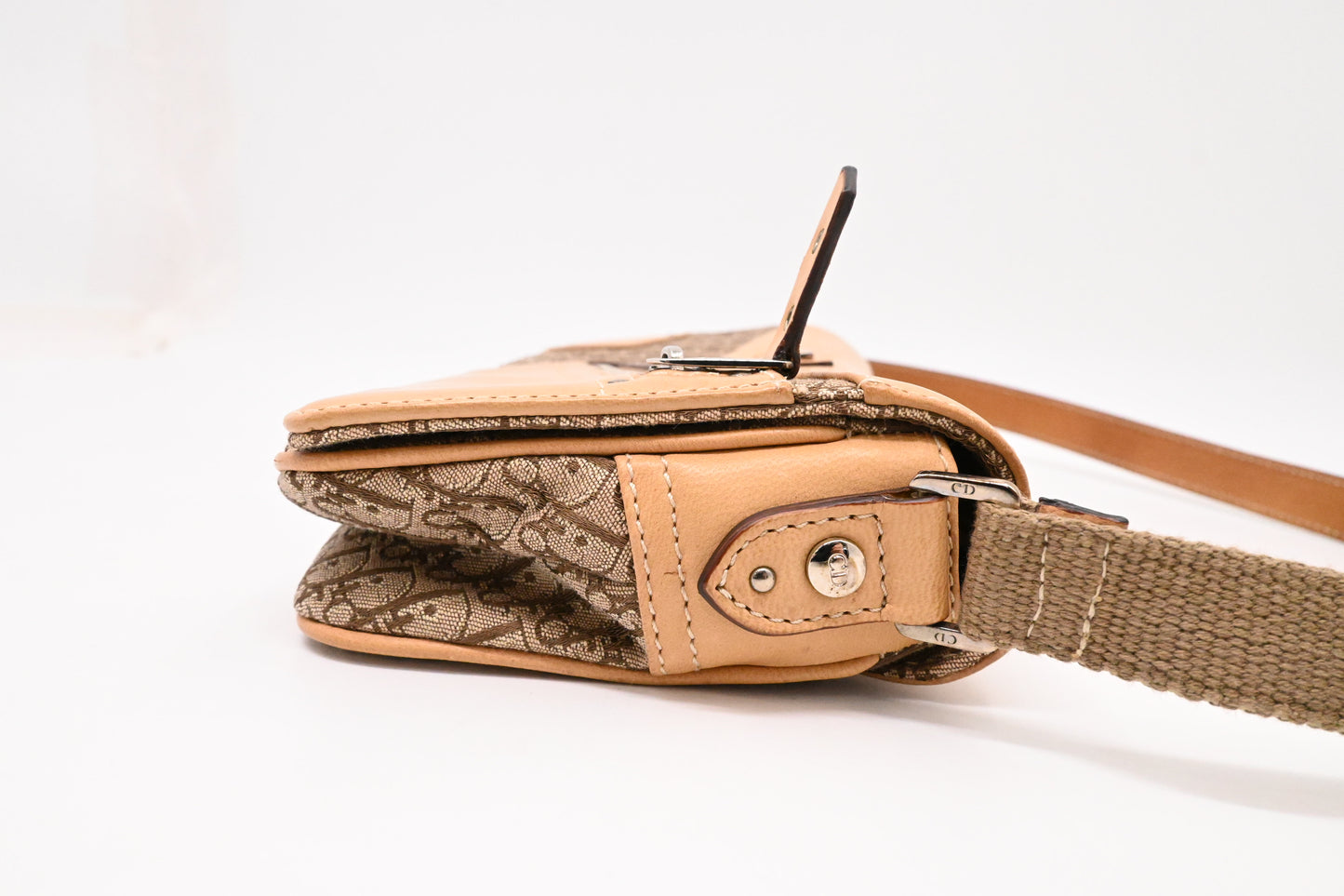 Dior Street Chic Shoulder Bag in Beige Leather