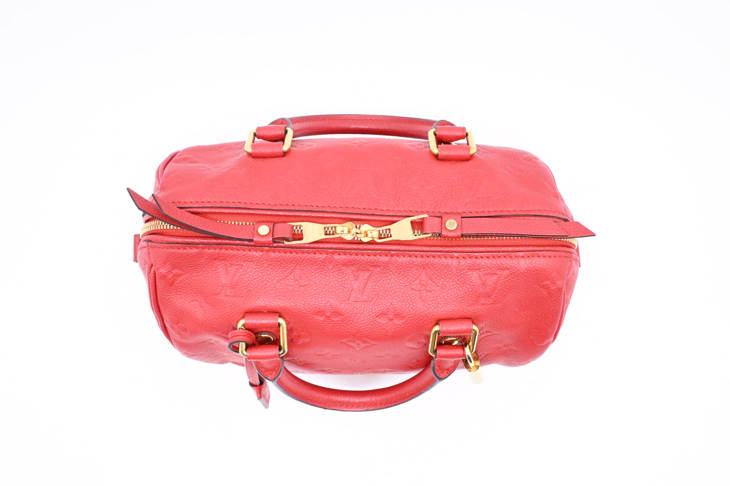 Louis Vuitton Speedy 25 Bandouliere in Red Empreinte Leather