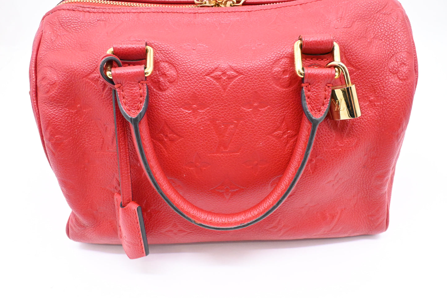 Louis Vuitton Speedy 25 Bandouliere in Red Empreinte Leather