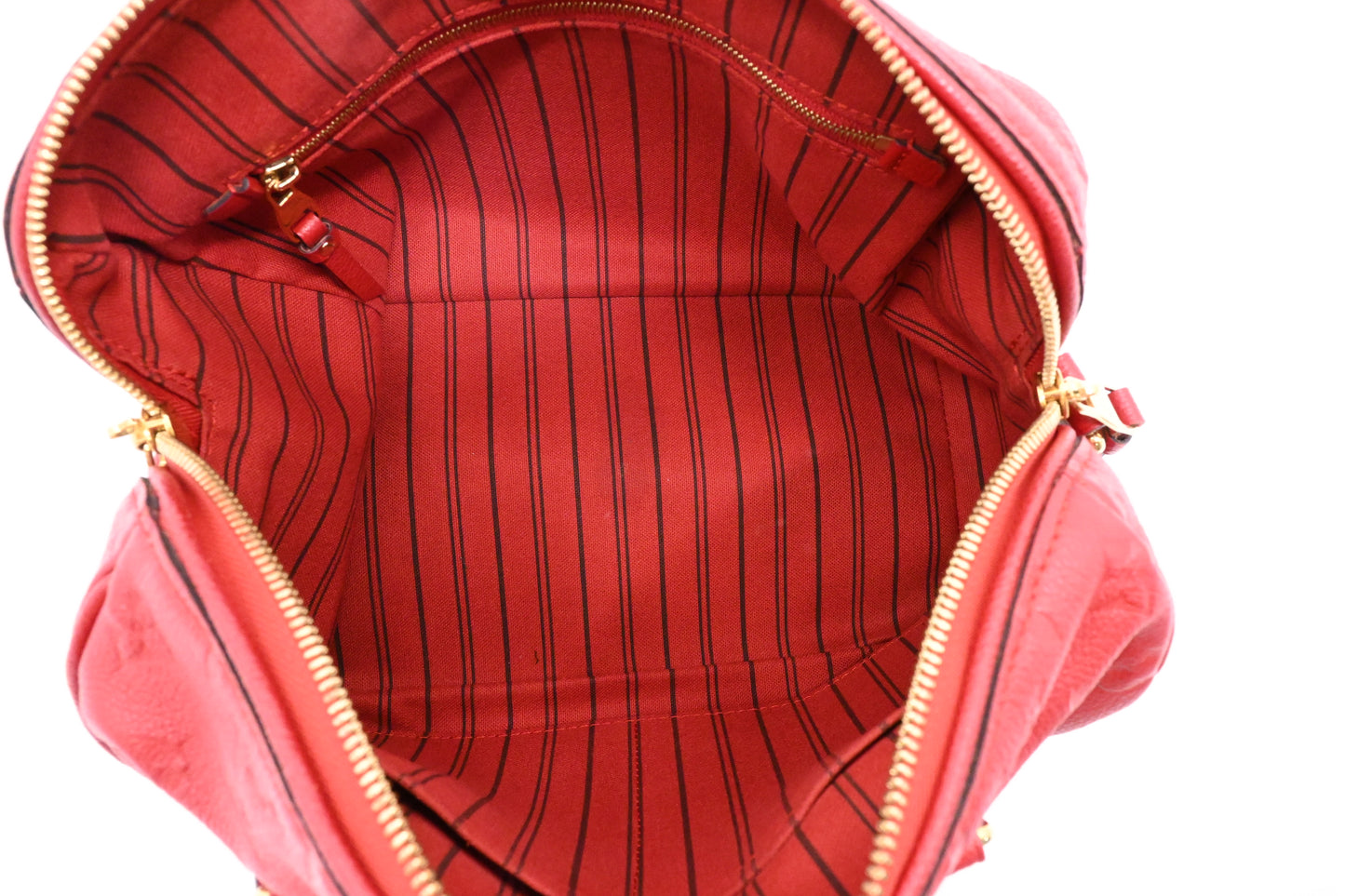 Louis Vuitton Speedy 25 Bandouliere in Red Empreinte Leather