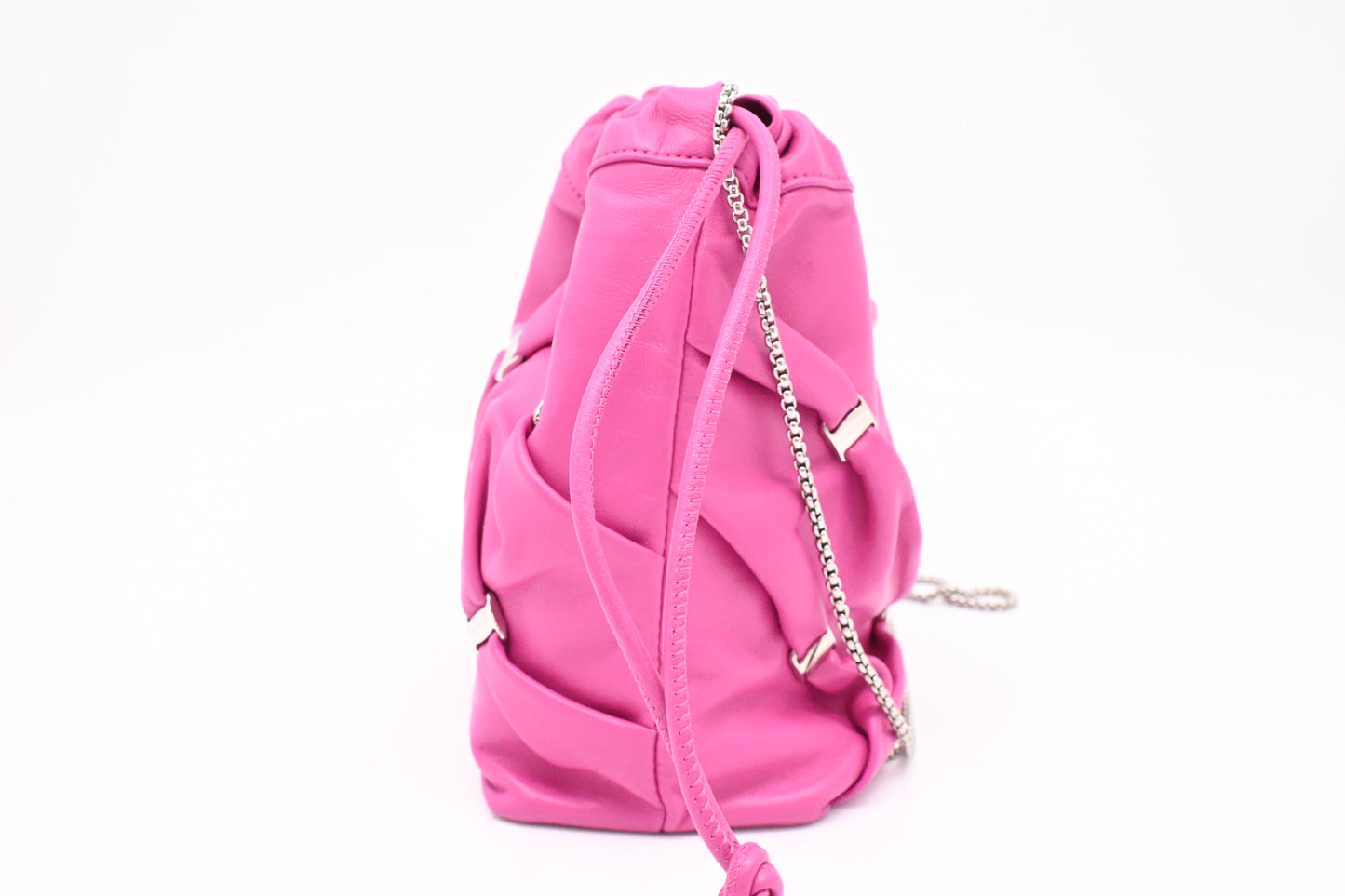 Ferragamo Small Bucket Bag in Fuchsia Leather