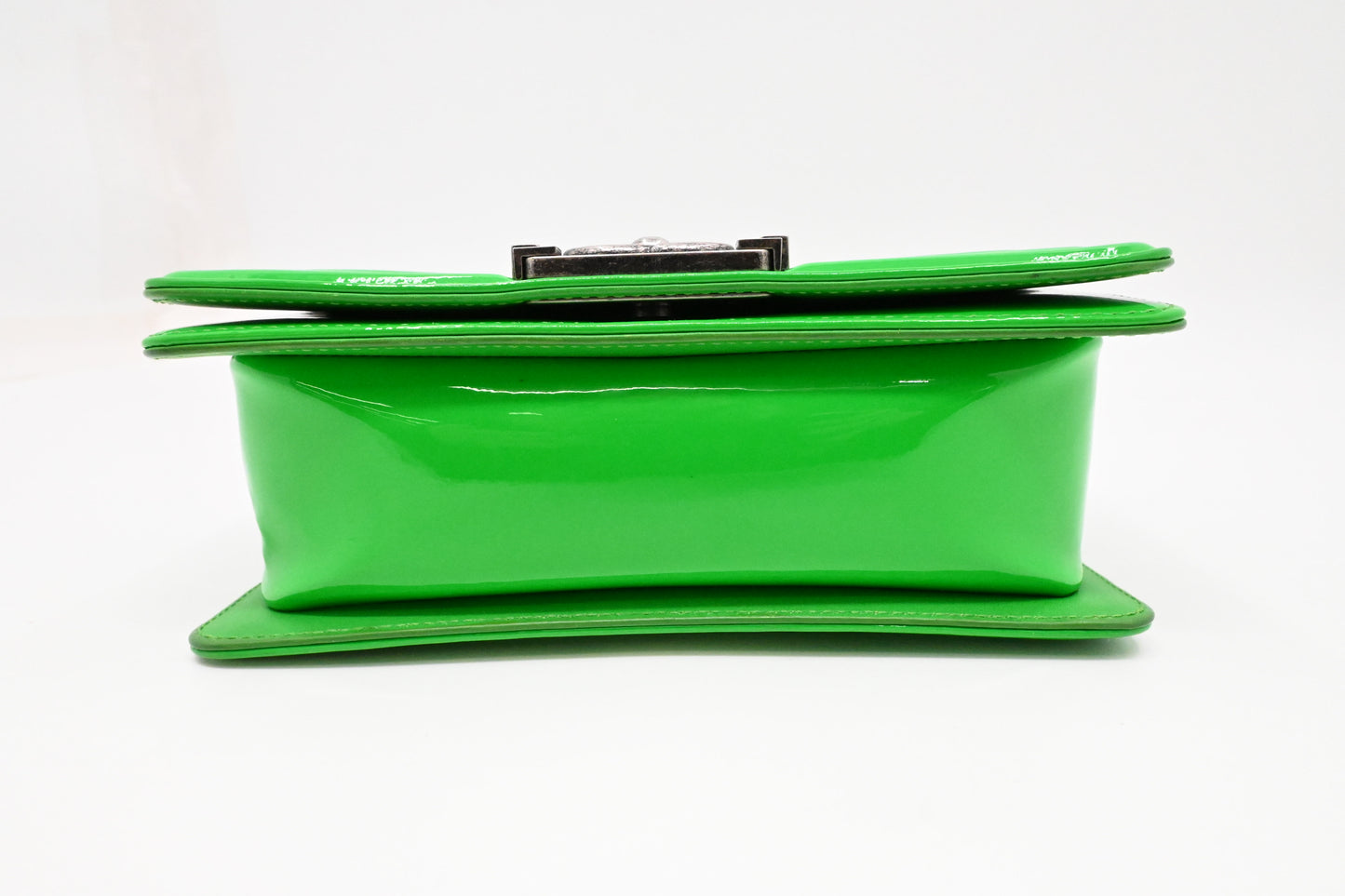 Chanel Small Boy in Green Patent Leather