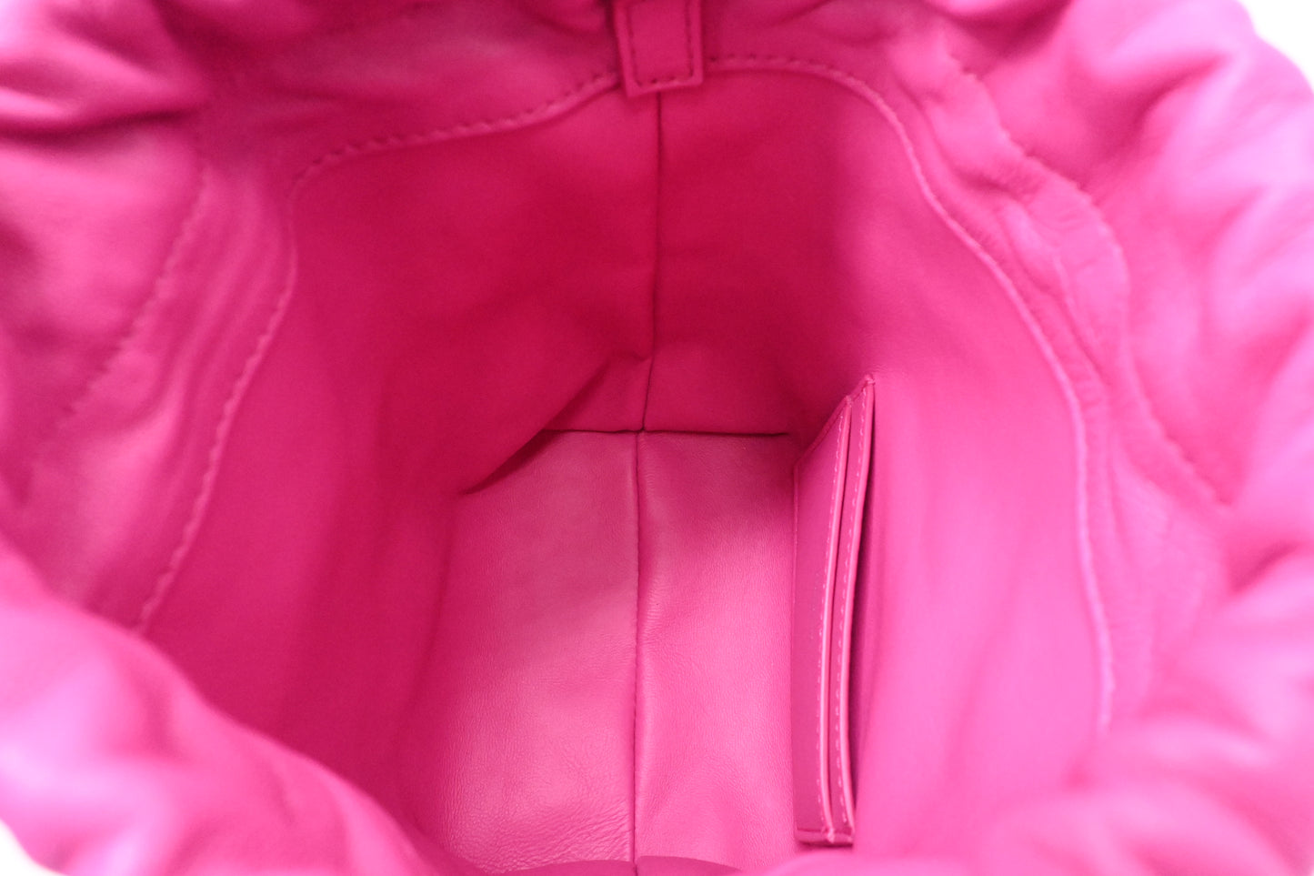 Ferragamo Small Bucket Bag in Fuchsia Leather