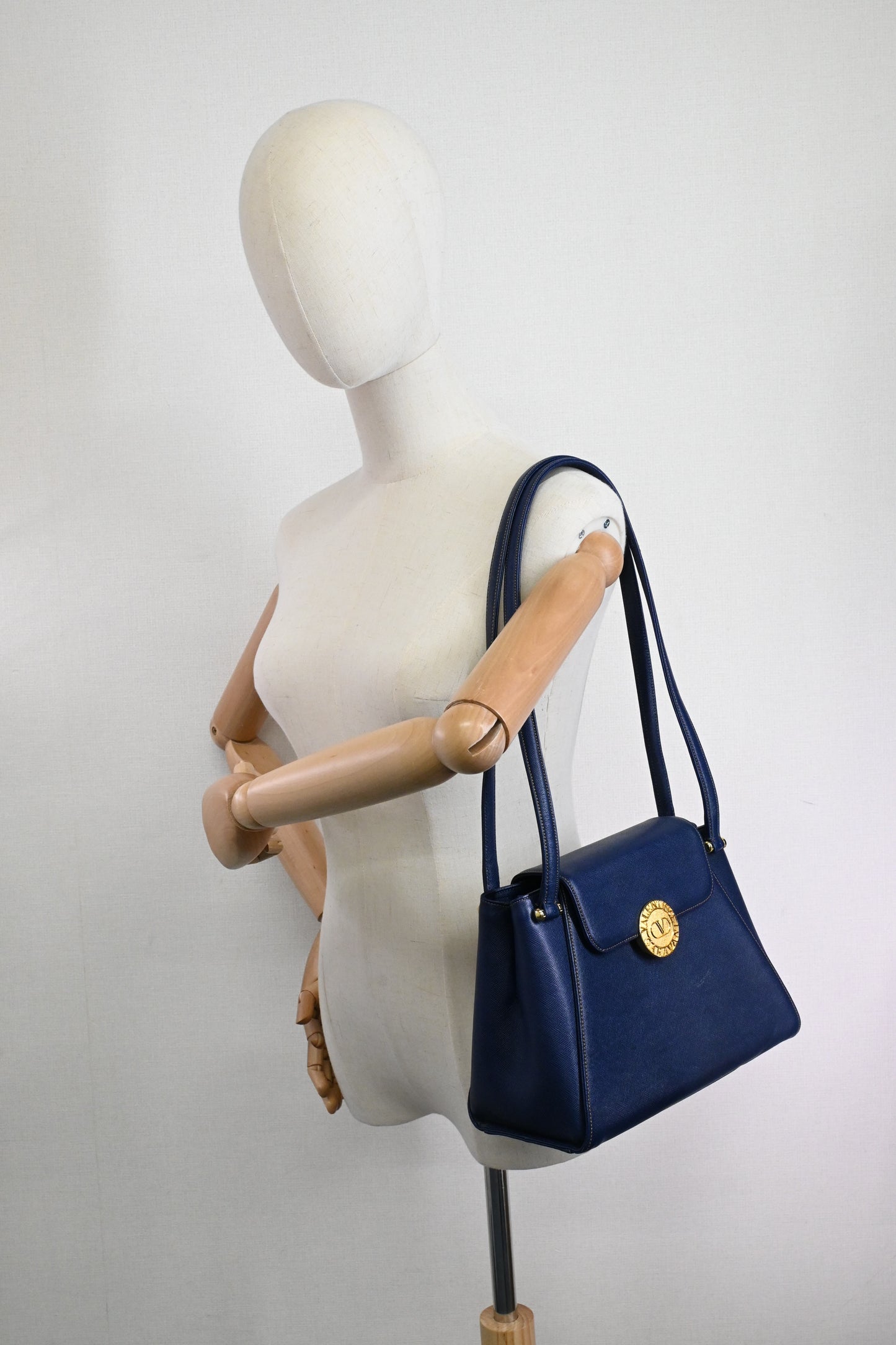 Valentino Shoulder Bag in Blue Leather