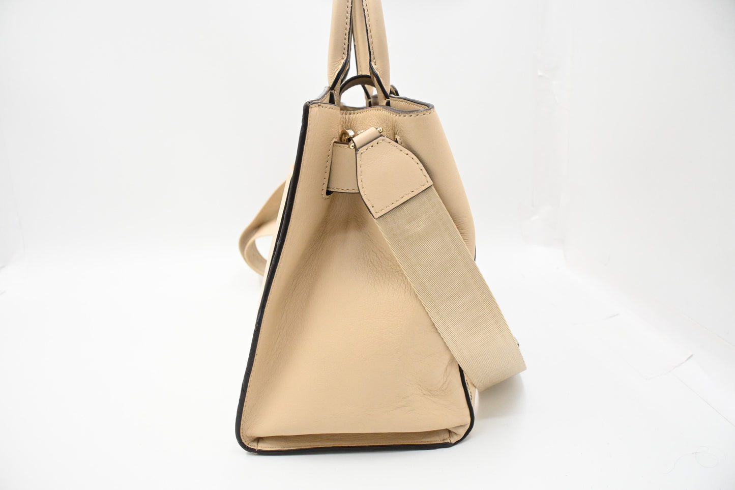 MCM Two Way Bag in Beige Visetos Canvas