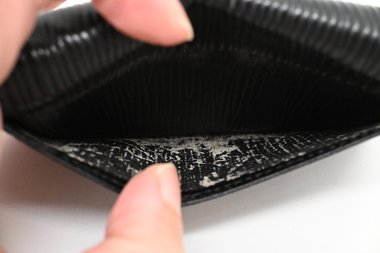 Louis Vuitton Card Case in Black Epi Leather