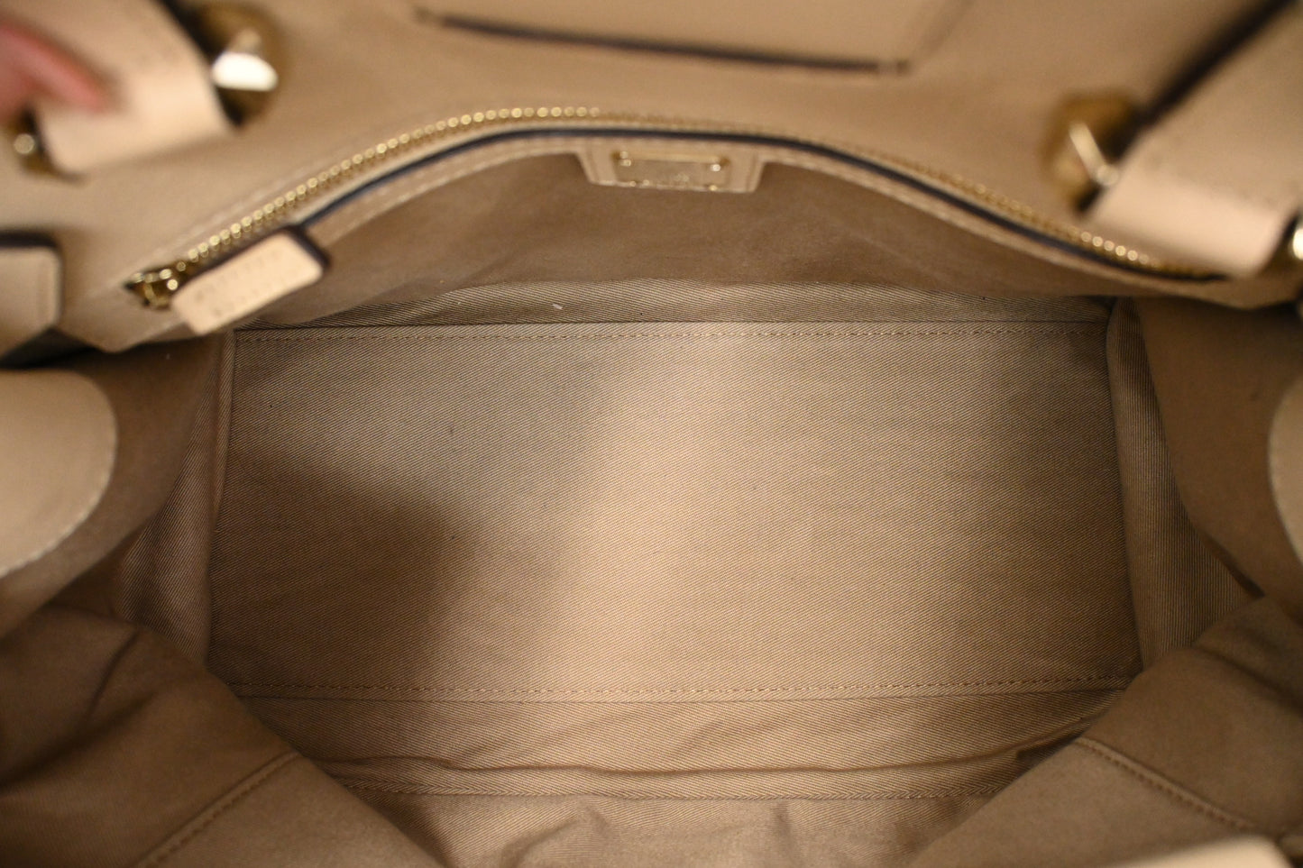 MCM Two Way Bag in Beige Visetos Canvas