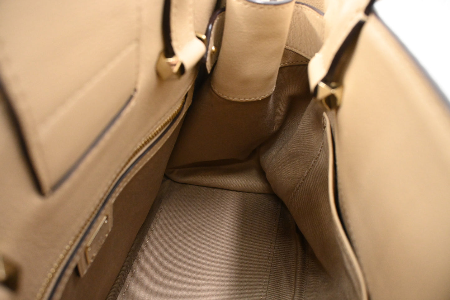 MCM Two Way Bag in Beige Visetos Canvas