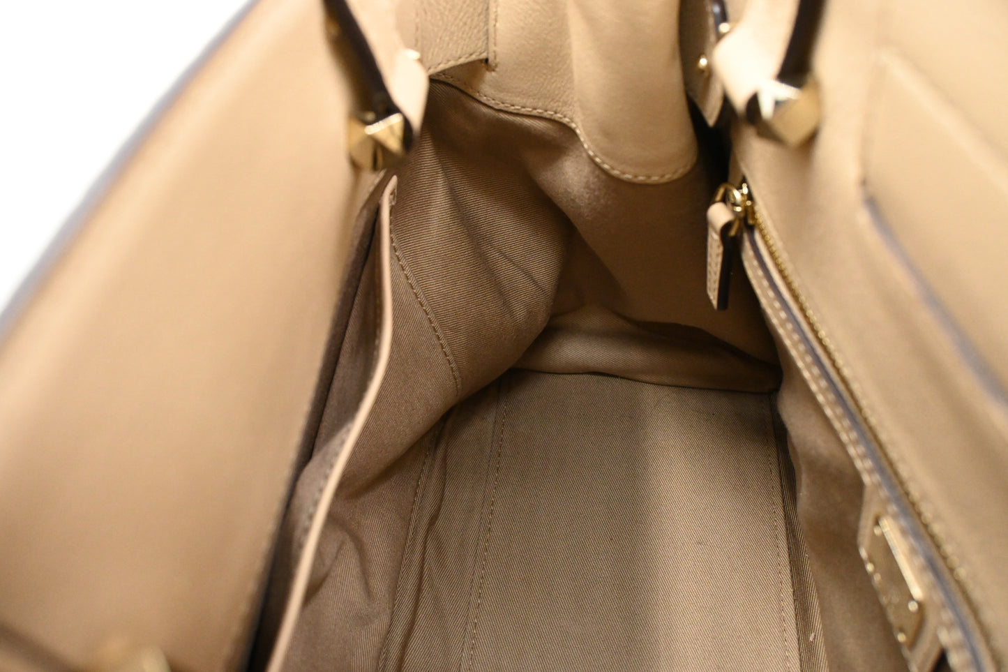 MCM Two Way Bag in Beige Visetos Canvas