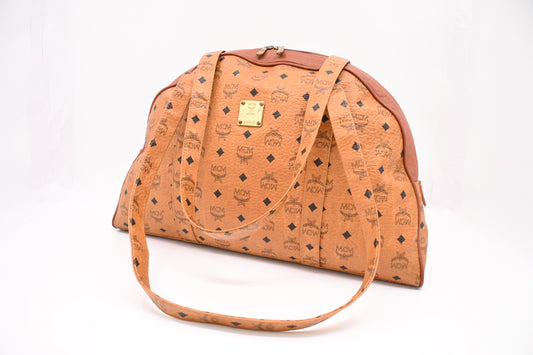 MCM Travel Bag in Cognac Visetos Canvas