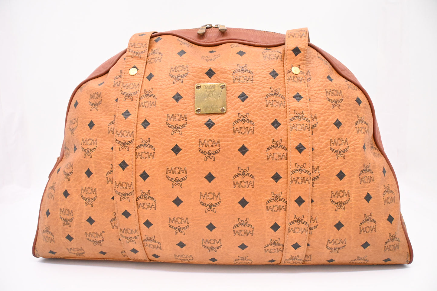 MCM Travel Bag in Cognac Visetos Canvas