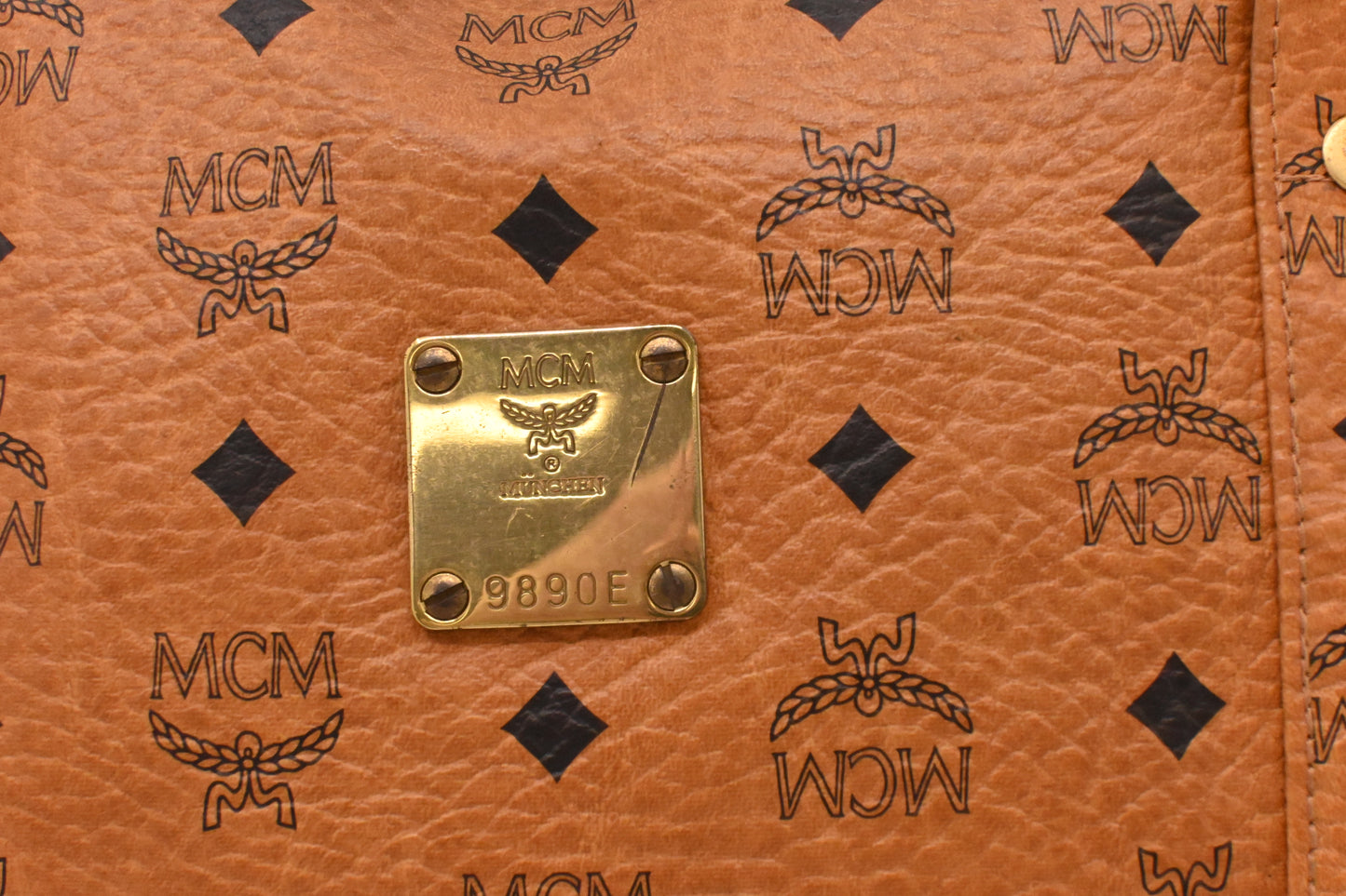MCM Travel Bag in Cognac Visetos Canvas