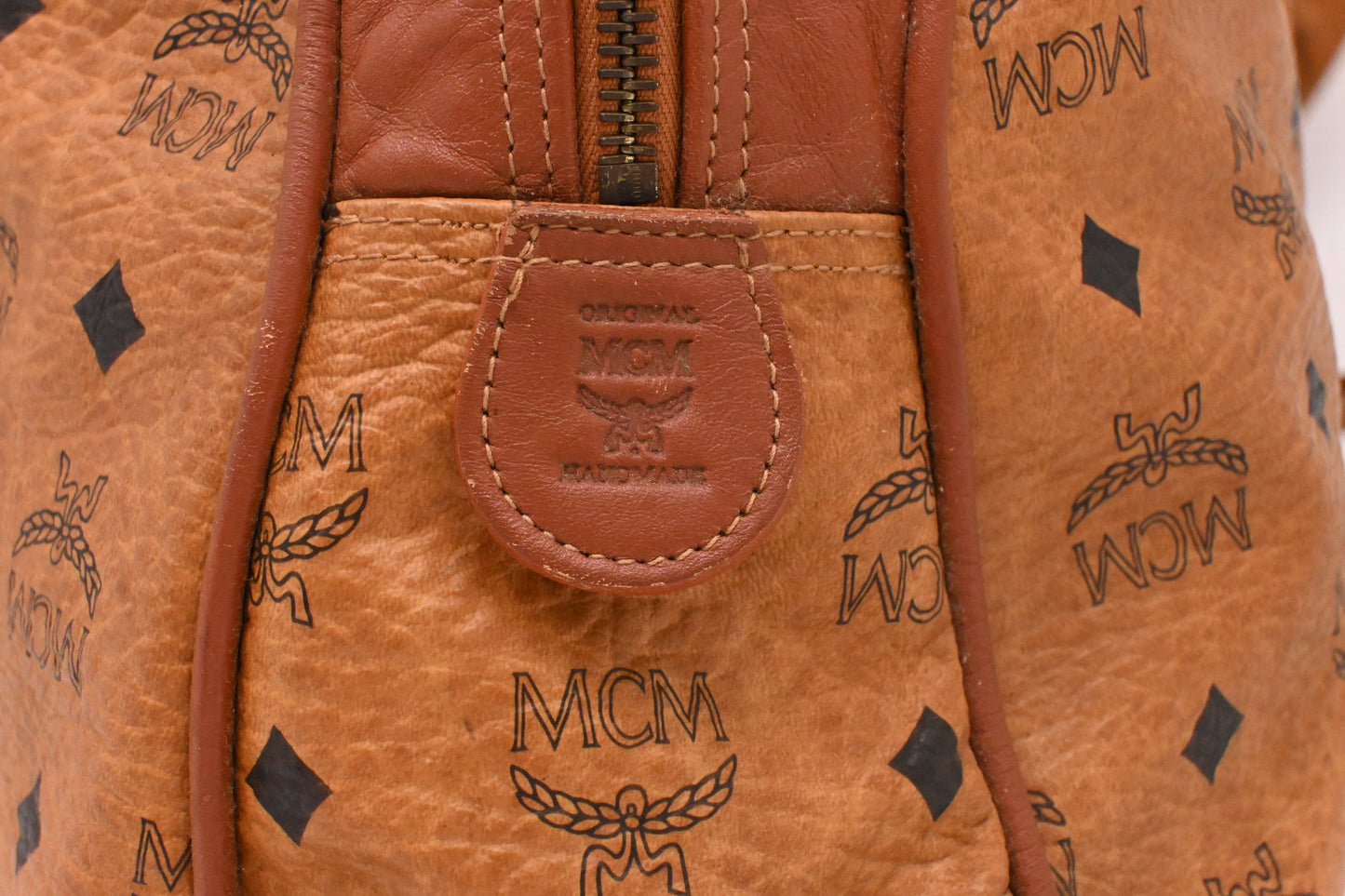 MCM Travel Bag in Cognac Visetos Canvas