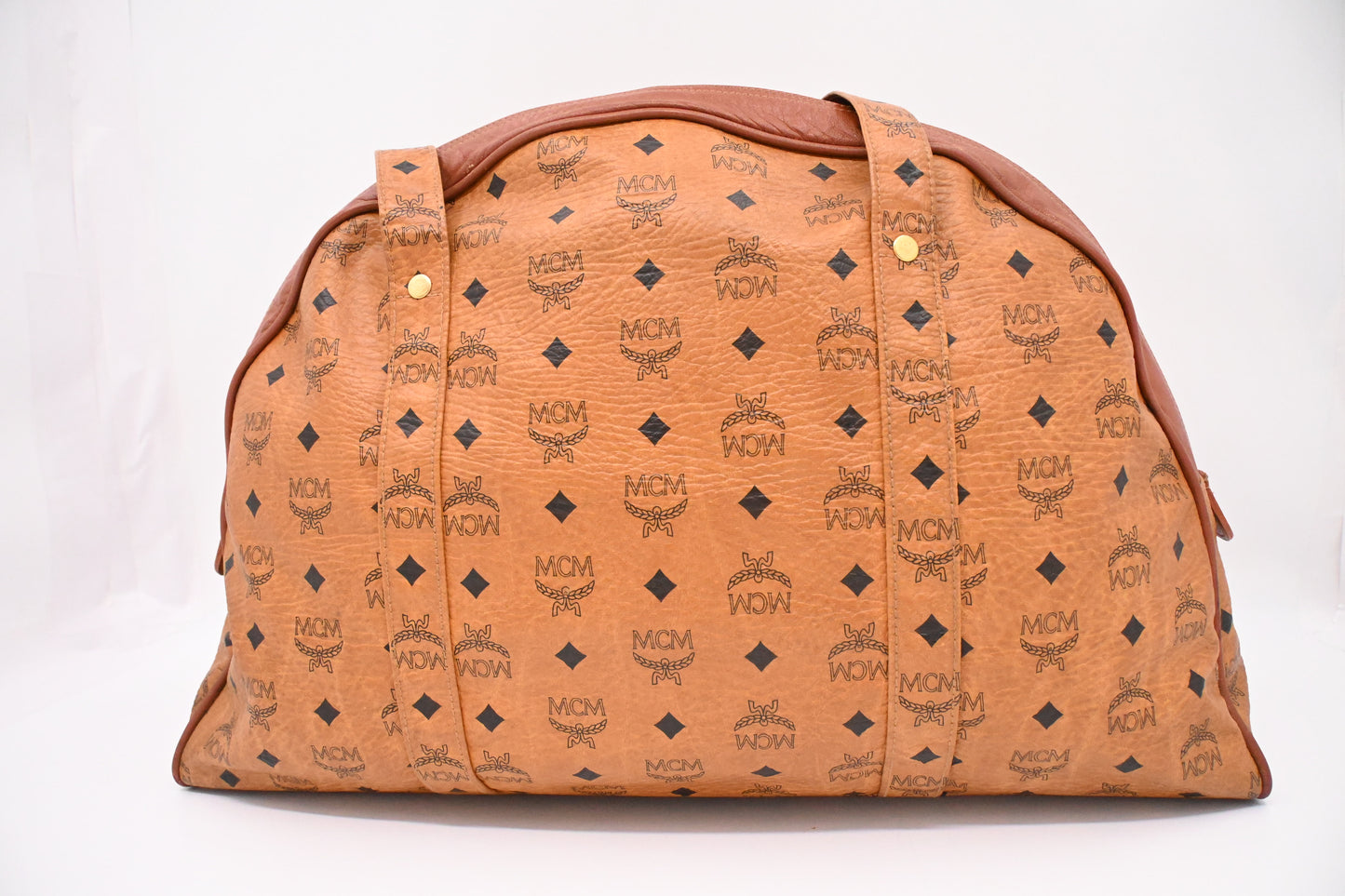 MCM Travel Bag in Cognac Visetos Canvas