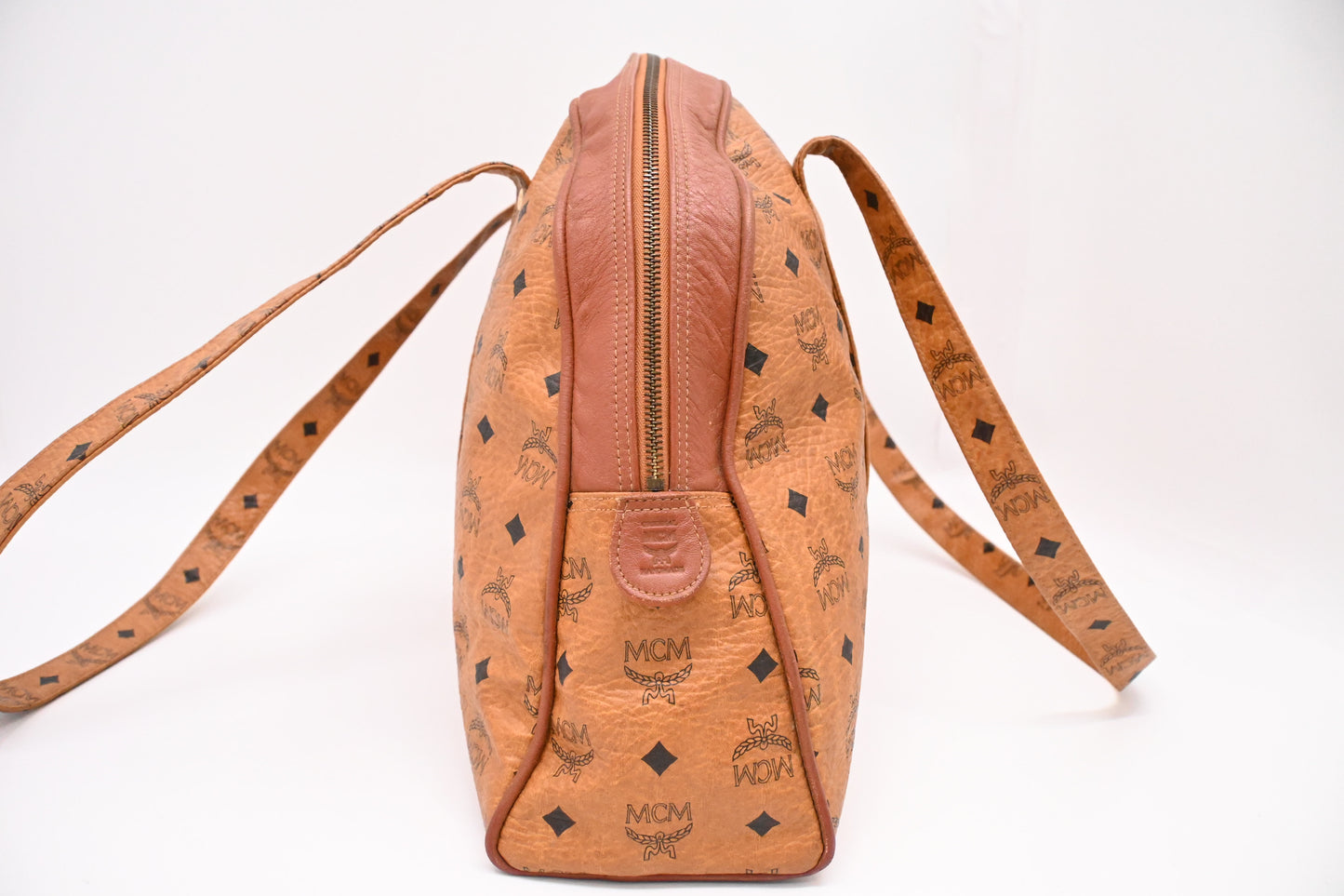 MCM Travel Bag in Cognac Visetos Canvas