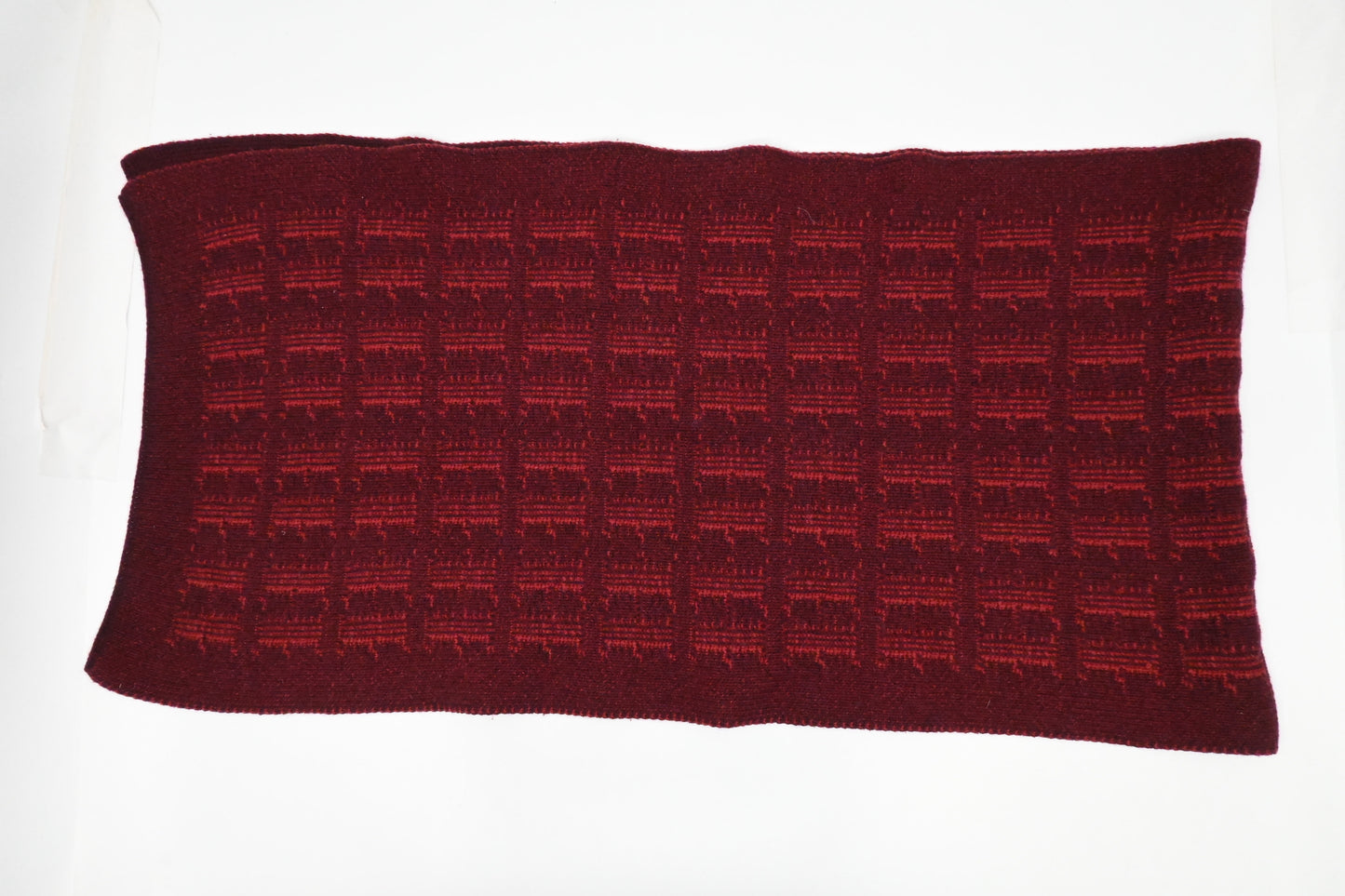 Hermes Scarf in Burgundy and Red Cashmere