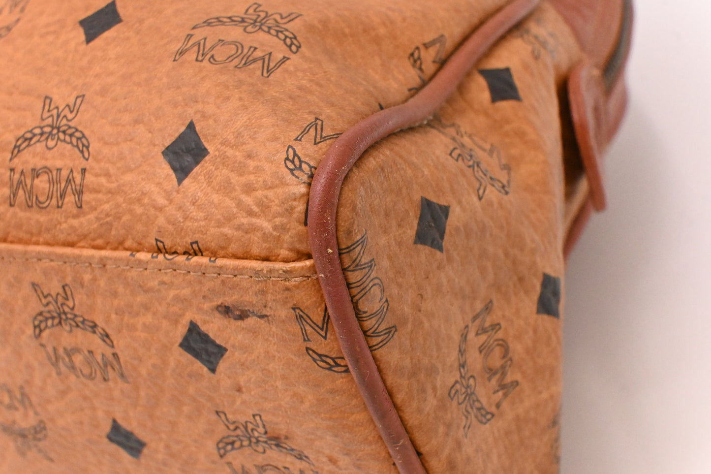 MCM Travel Bag in Cognac Visetos Canvas