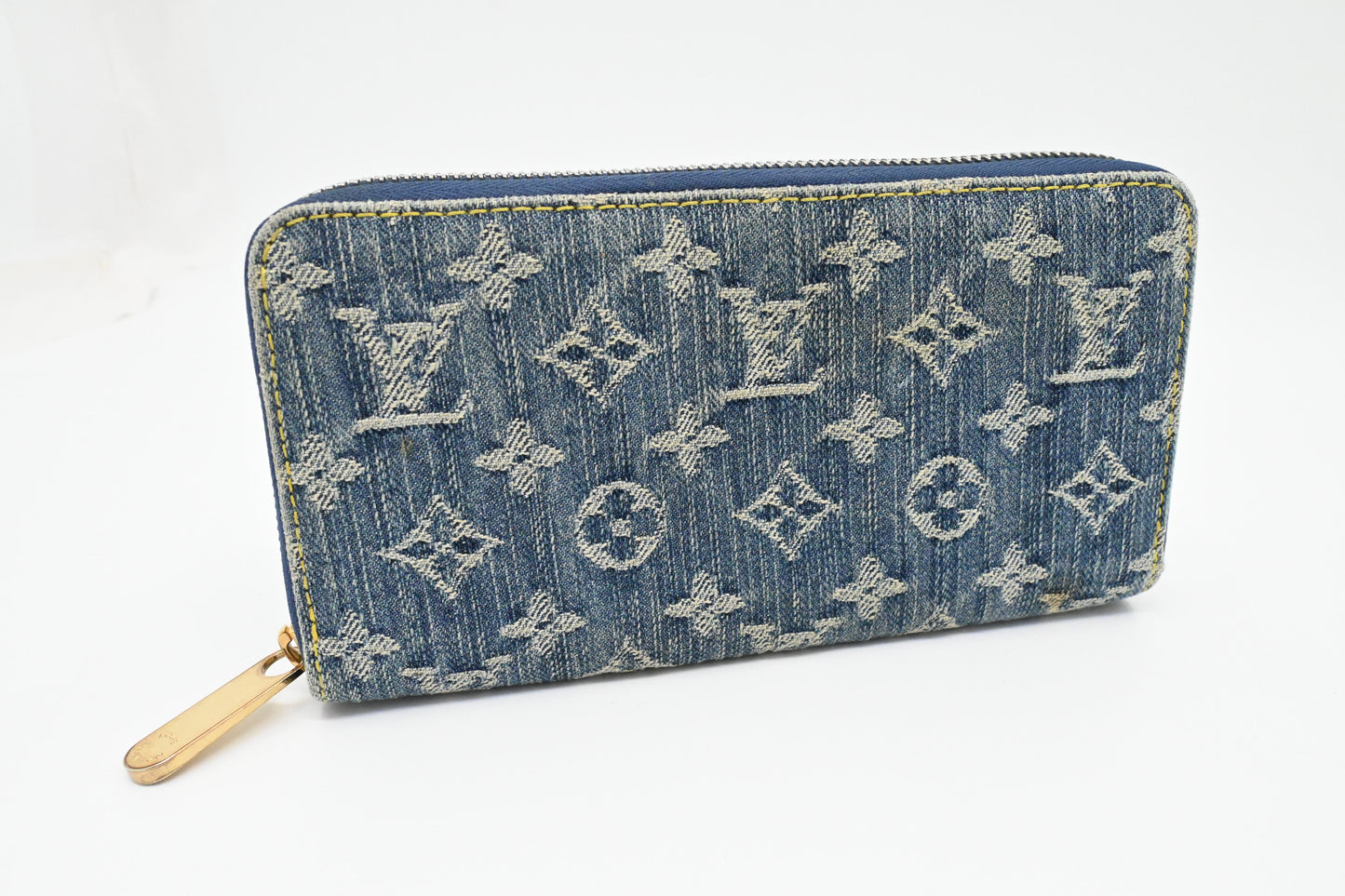 Louis Vuitton Zippy Long Wallet in Blue Denim Canvas