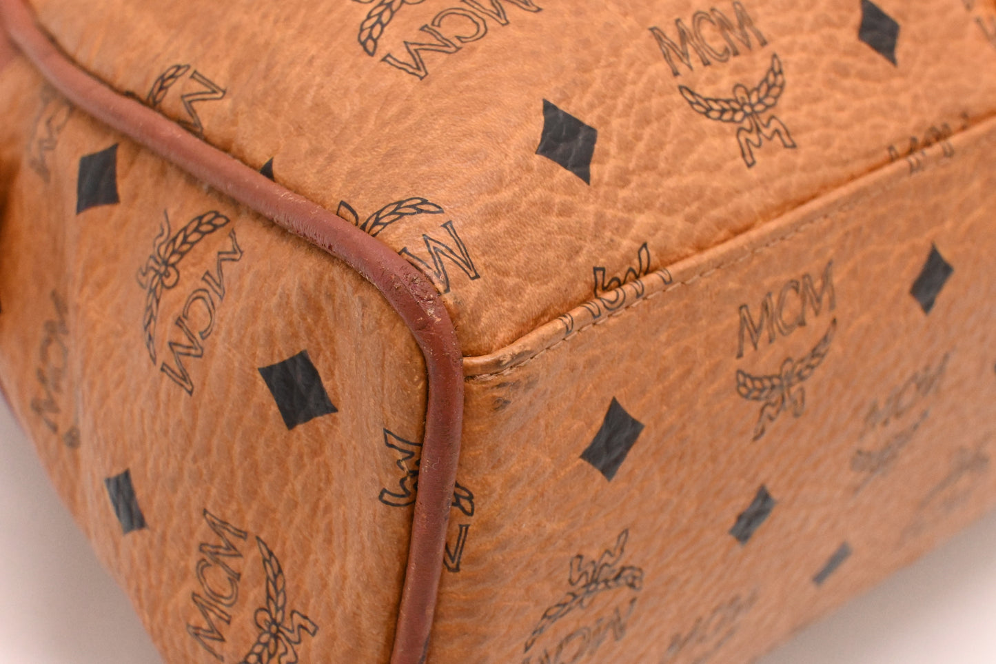 MCM Travel Bag in Cognac Visetos Canvas