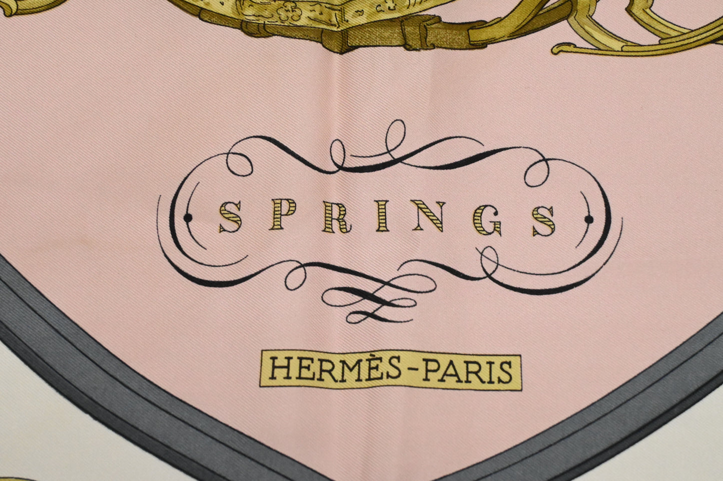 Hermes 'Springs' Carre 90 in Pink Silk