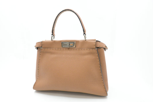 Fendi Medium Peekaboo in Brown Leather
