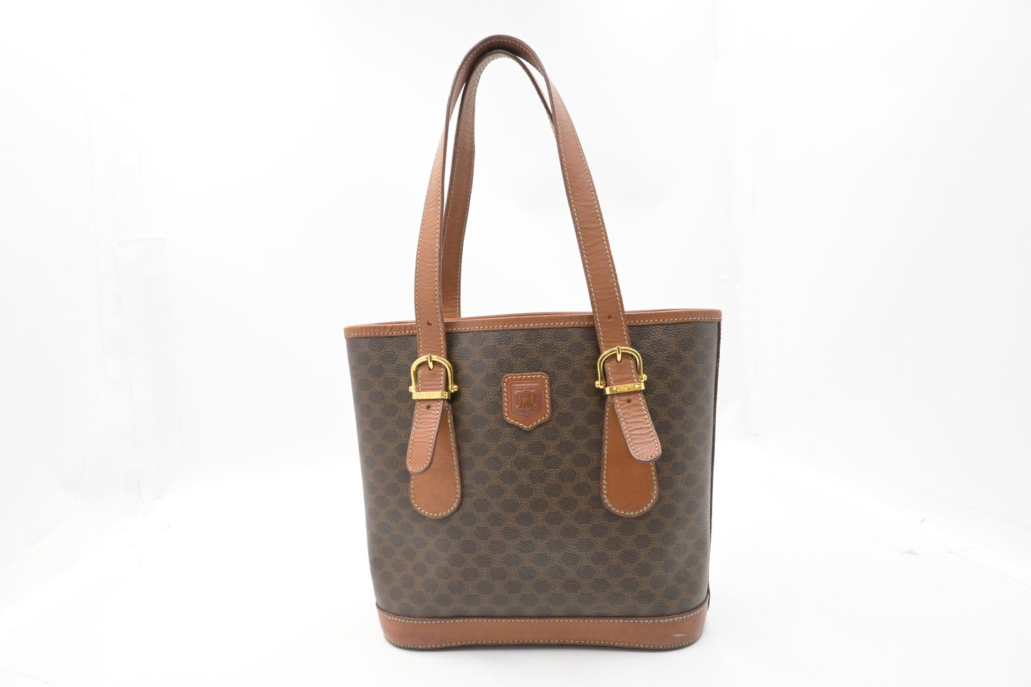 Celine Bucket Bag in Brown Macadam Canvas