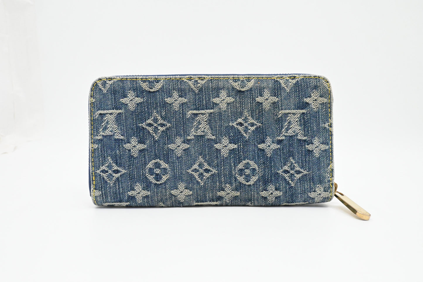 Louis Vuitton Zippy Long Wallet in Blue Denim Canvas