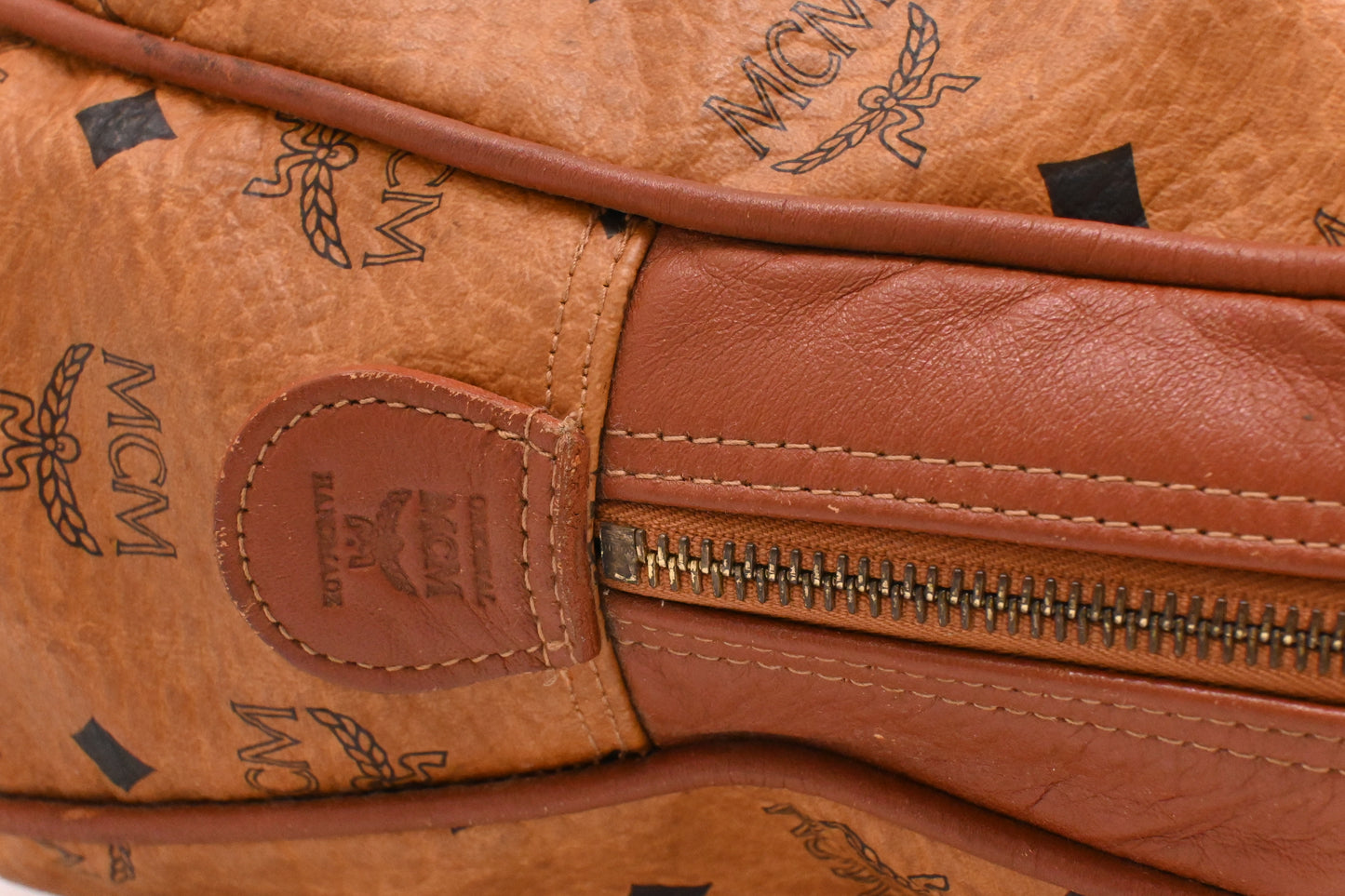 MCM Travel Bag in Cognac Visetos Canvas
