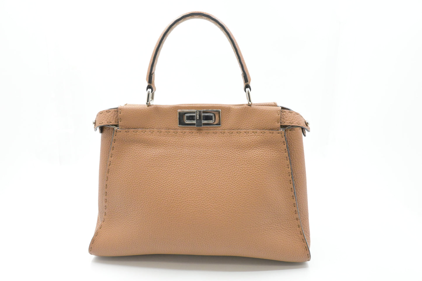 Fendi Medium Peekaboo in Brown Leather