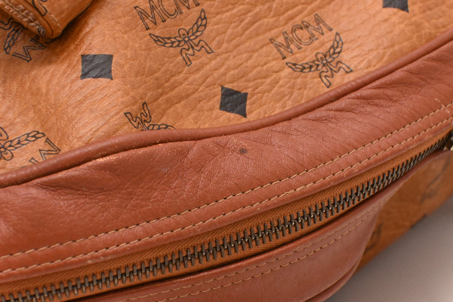MCM Travel Bag in Cognac Visetos Canvas