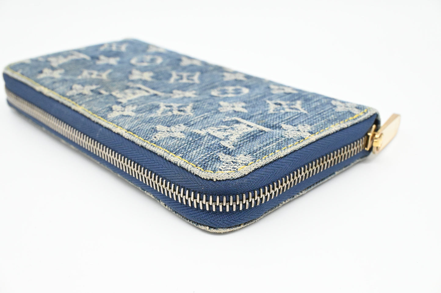 Louis Vuitton Zippy Long Wallet in Blue Denim Canvas