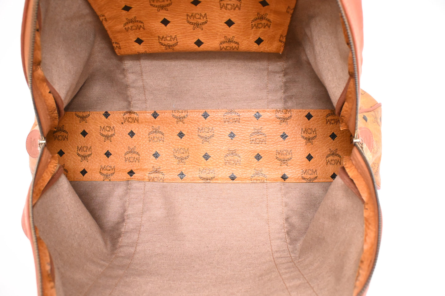 MCM Travel Bag in Cognac Visetos Canvas