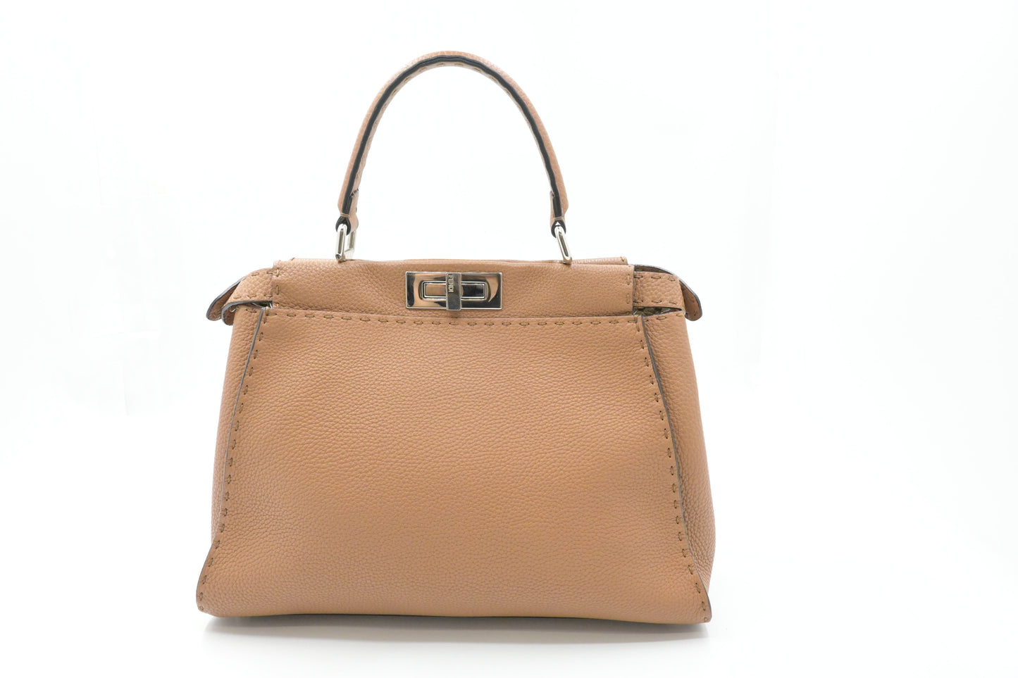 Fendi Medium Peekaboo in Brown Leather