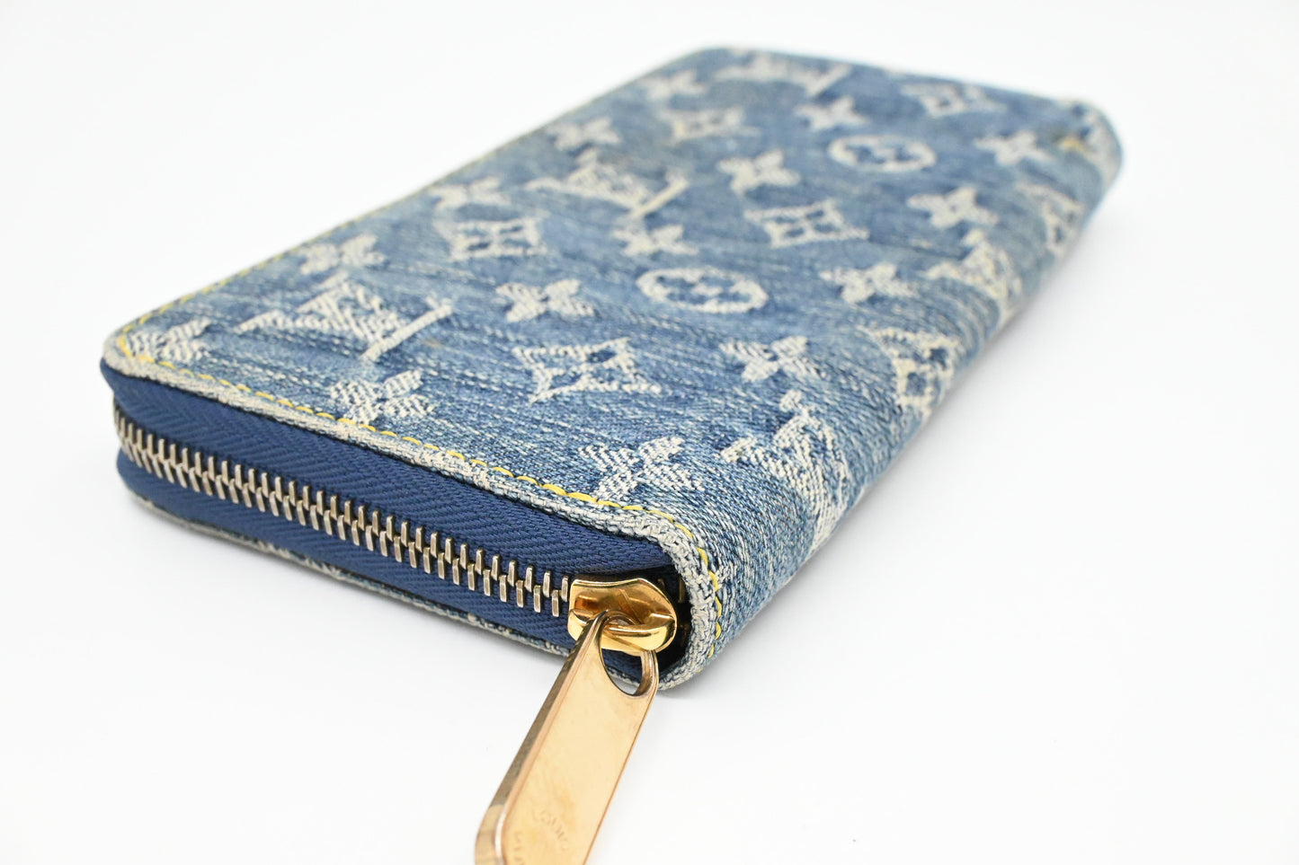 Louis Vuitton Zippy Long Wallet in Blue Denim Canvas