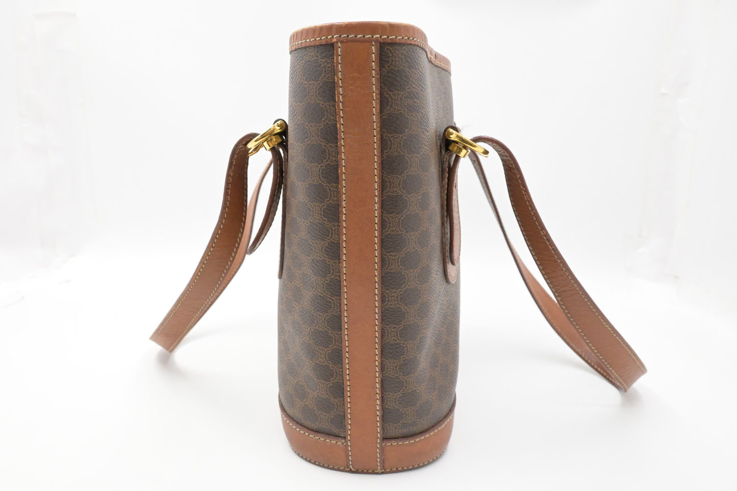 Celine Bucket Bag in Brown Macadam Canvas