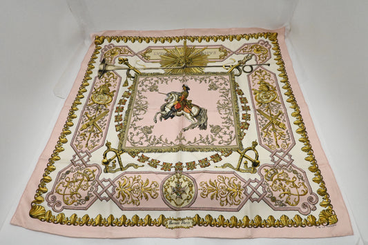 Hermes 'Ludovicus Magnus' Carre 90 in Pink Silk
