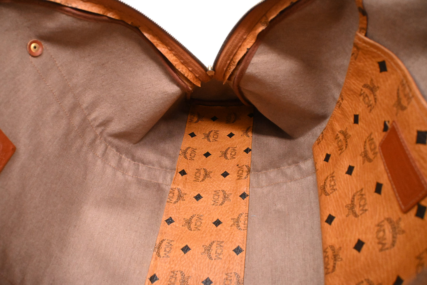 MCM Travel Bag in Cognac Visetos Canvas