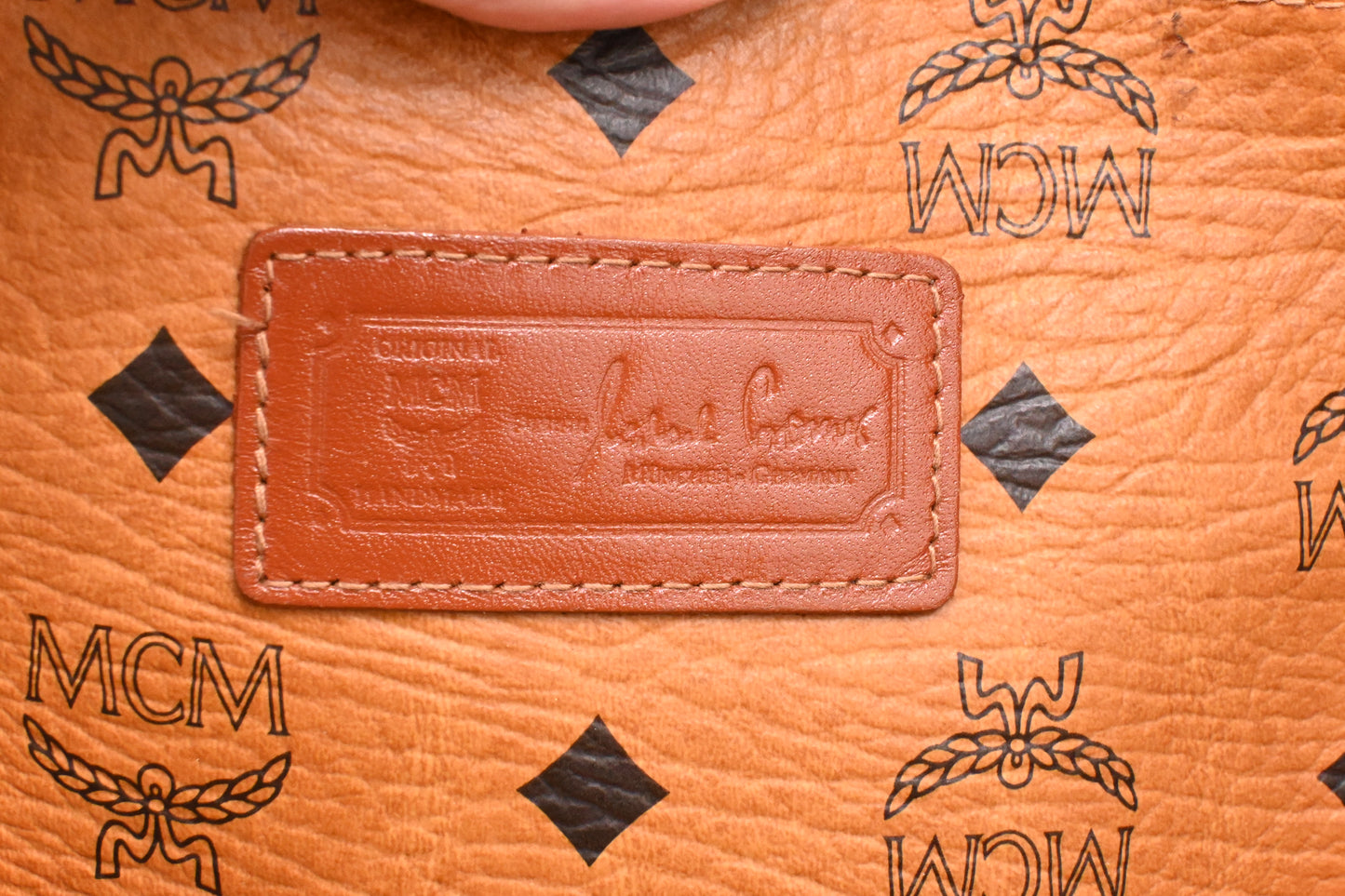 MCM Travel Bag in Cognac Visetos Canvas
