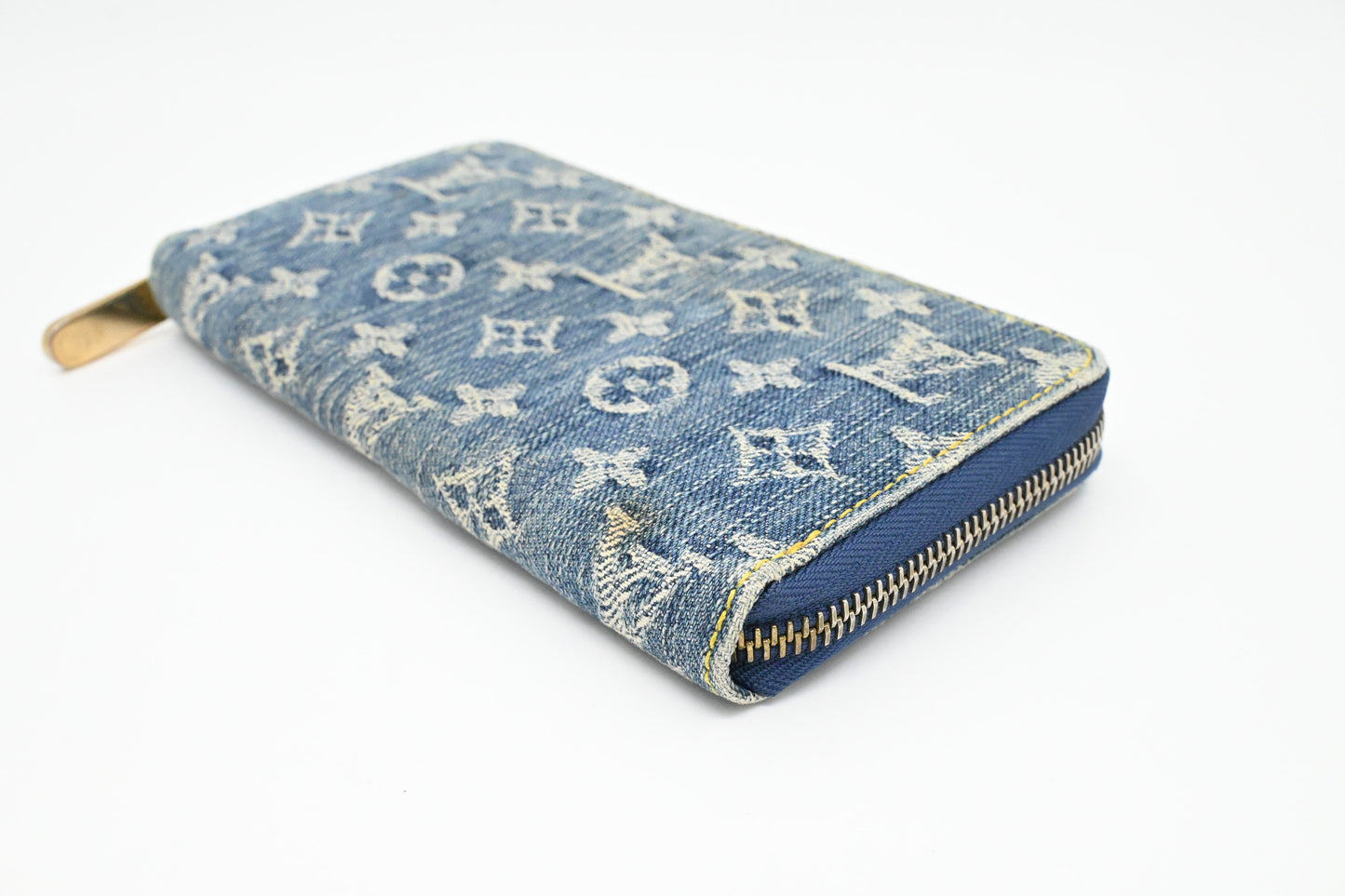 Louis Vuitton Zippy Long Wallet in Blue Denim Canvas